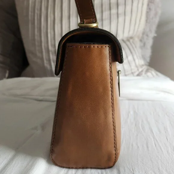 Patricia Nash Brown Signature Map Carisbrooke Riot Rust Satchel Set 4pc Set - Picture 6 of 17